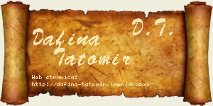 Dafina Tatomir vizit kartica